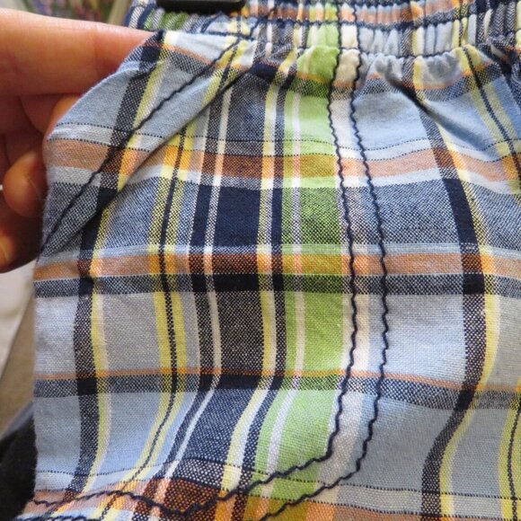 Baby Plaid Alligator Crocodile 2pc shirt & shorts 9mts 100% cotton embroidered - Picture 7 of 8